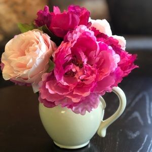 Faux pink peony arrangement